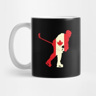 Canadian Maple Leaf Ice Hockey Player Mug